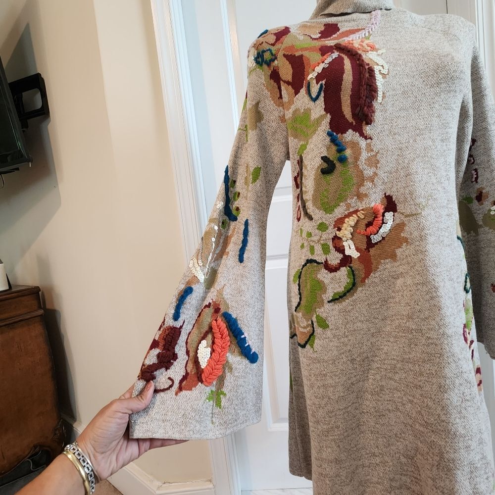 Stunning Anthropologie sweater dress Swing with Petals, new with tags, size M - Picture 7 of 12